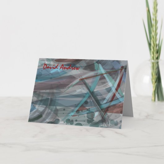 透明スターバー(ユダヤ教の)バル・ミツバーサンキューカード サンキューカード (正面)