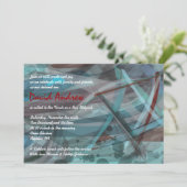 透明スターバー(ユダヤ教の)バル・ミツバー招待状 招待状 (スタンド正面)