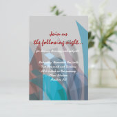 透明スターバー（ユダヤ教の）バル・ミツバー招待状 招待状 (スタンド正面)