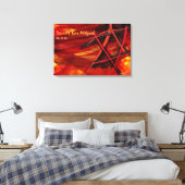 透明スターレッドバーバルミツワーサインインボード キャンバスプリント (インサイチュ (寝室))