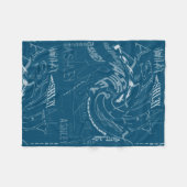 透明スワリング繰り返しアシュリー色を選択 フリースブランケット (正面(横))