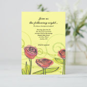 透明バラバルミツワー披露宴パーティーカード 招待状 (スタンド正面)