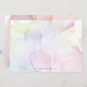 透明パステルシルクモノグラム文房具 ノートカード (正面/裏面)