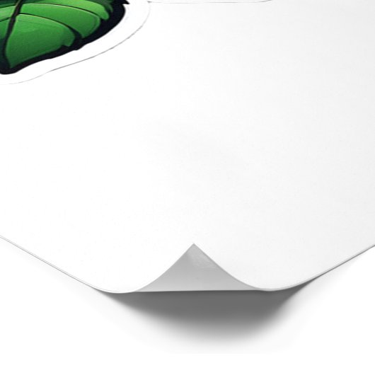 透明ピンクローズフラワーシール ポスター (角)