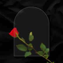 透明フロステッド5"x7"アーチ空白の結婚ーズ