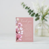 透明フローラほこりっぽいバラ結婚の感謝 プレイスカード (スタンド正面)