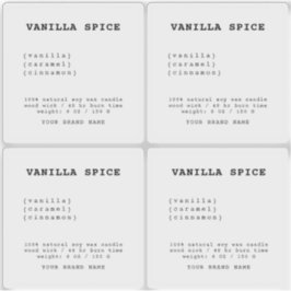 透明ミニマルろうそくラベル シール
