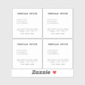 透明ミニマルろうそくラベル シール (シート)