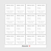 透明ミニマルろうそくラベル シール (シート)