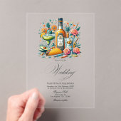 透明メキシカンフィエスタテキーラ&タコス結婚ズ アクリル招待状 (インサイチュ (ポータブル))