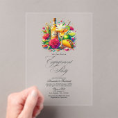 透明メキシカンフィエスタ婚約パーティ アクリル招待状 (インサイチュ (ポータブル))