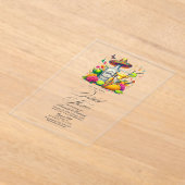 透明メキシコフィエスタソンブレロブライダルシャワー アクリル招待状 (レイダウン)