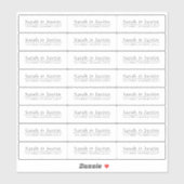 透明モダンの結婚差出人住所ラベル シール (シート)