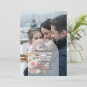 透明モダンアーチオーバーレイクリスマスパーティー 招待状 (スタンド正面)