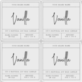 透明モダンキャンドルラベル シール