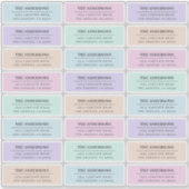 透明モダンソフトカラー差出人住所 シール (正面)