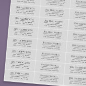 透明モダンブラック&澄ん差出人住所 シール