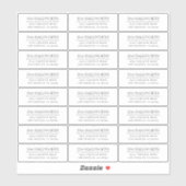 透明モダンブラック&澄ん差出人住所 シール (シート)