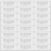 透明モダンモノグラ結婚ム差出人住所 シール (正面)