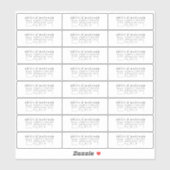 透明モダンモノグラ結婚ム差出人住所 シール (シート)