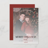 透明モダン効果ファミリーフォトクリスマス (正面/裏面)