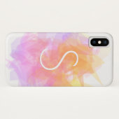 透明モダン層/マゼンタピンク黄色 Case-Mate iPhoneケース (裏面(横))