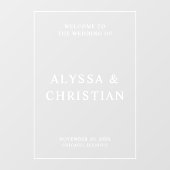 透明モダン結婚歓迎サイン ウィンドウサイン (シート)