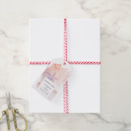 透明モダン絹結婚様 ギフトタグ