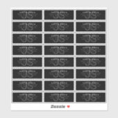 透明モノグラモダンム住所 シール (シート)