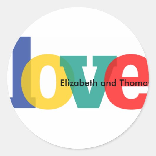 透明ラブステッカー ラウンドシール (正面)