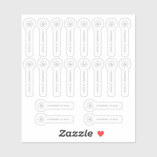 透明リップクリーム安全シールロゴ&文字ラベル シール (シート)