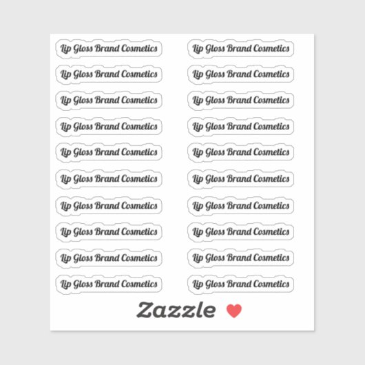 透明リップグロス チューブラベル シール (シート)