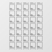 透明ロゴウィンドウの貼り付け – タイルデザイン ウィンドウサイン (シート)