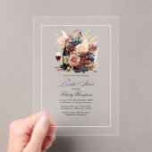 透明ワイン試飲ブライダルシャワー アクリル招待状 (インサイチュ (ポータブル))