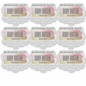 透明体バターラベルopal金ゴールドとピンク シール (正面)