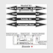 透明内窓デカールAirCooledVanagon シール (シート)