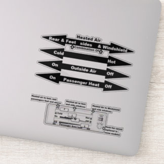 透明内窓デカールAirCooledVanagon シール