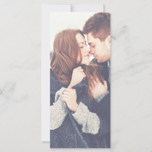 透明写真の結婚タイポグラフィプログラムカード (裏面)