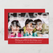 透明季節のごあいさつ(赤) シーズンカード (正面/裏面)