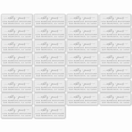 透明差出人住所ラベル3.42 x 1.45インチ30x シール (正面)