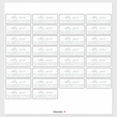 透明差出人住所ラベル3.42 x 1.45インチ30x シール (シート)