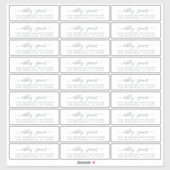 透明差出人住所ラベル4.45 x 1.45インチ27x シール (シート)