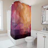 透明度を持つ三角形のモザイク背景  シャワーカーテン (インサイチュ)
