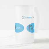 透明感のあるストーリー フロストグラスビールジョッキ (正面右)