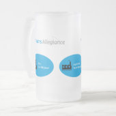 透明感のあるストーリー フロストグラスビールジョッキ (正面左)