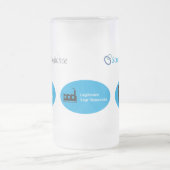 透明感のあるストーリー フロストグラスビールジョッキ (中央)