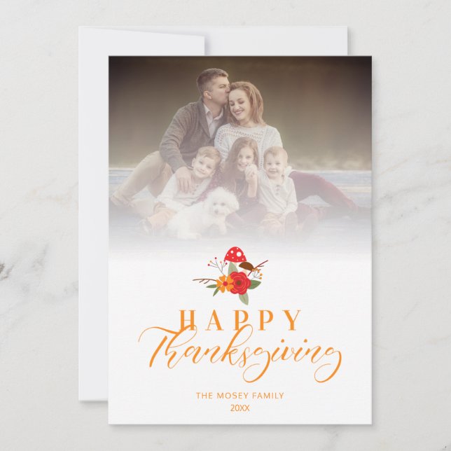 透明感謝祭の家族の写真 (正面)