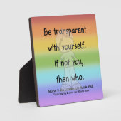 透明斑がある フォトプラーク (正面)