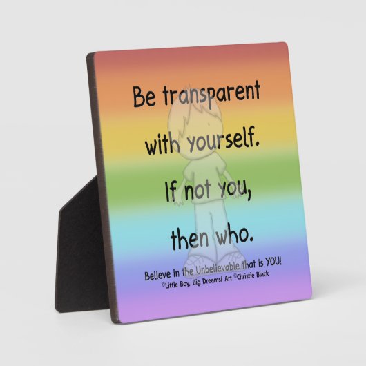 透明斑がある フォトプラーク (正面)