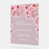 透明水彩桜 アクリルサイン (傾斜)